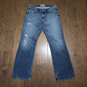 BKE Cole Jeans Mens (34x32) 33x32 Bootcut 100% Cotton Denim Whisker Y2K Cowboy